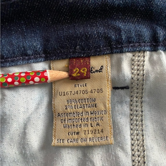 7 For All Mankind Bootcut Low Rise Dark Wash Stretch Denim Jeans Women’s Size 29 - Picture 6 of 7